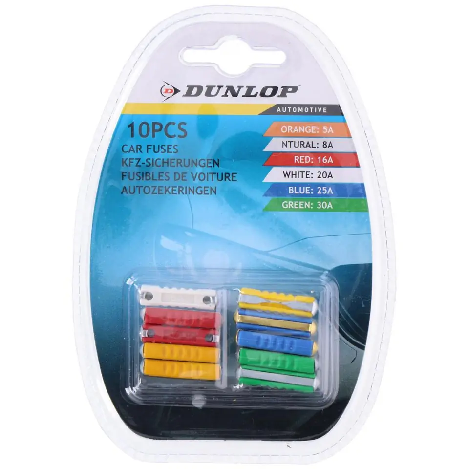 ⁨ZESTAW BEZPIECZNIKÓW 10SZT DUNLOP⁩ w sklepie Wasserman.eu