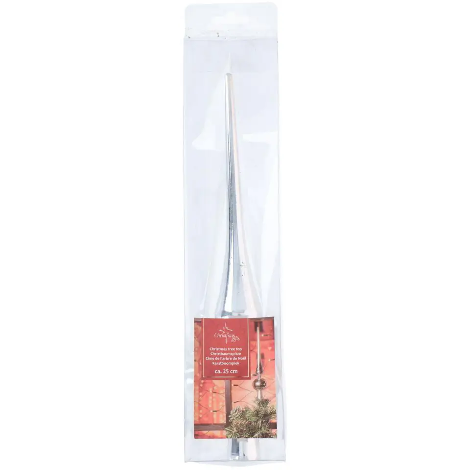 CZUBEK CHOINKOWY WYS. 25CM SREBRNY w sklepie Wasserman.eu