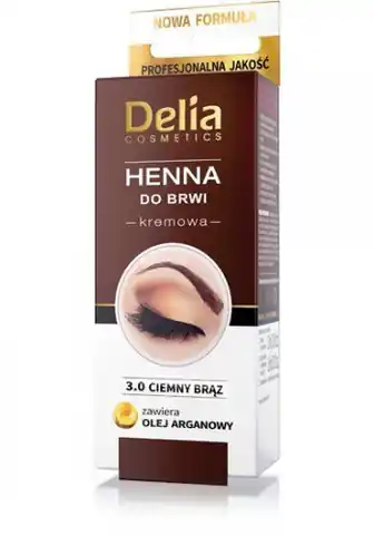 ⁨Delia Cosmetics Henna do brwi kremowa - Ciemny Brąz⁩ w sklepie Wasserman.eu