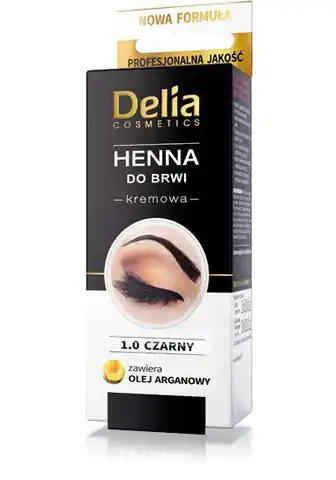 ⁨Delia Cosmetics Henna do brwi w kremie - Czarna⁩ w sklepie Wasserman.eu