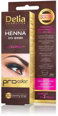 ⁨Delia Cosmetics Henna for eyebrows gel - Dark Brown⁩ at Wasserman.eu