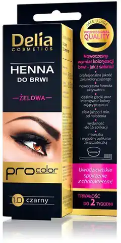 ⁨Delia Cosmetics Henna do brwi żelowa - Czarna⁩ w sklepie Wasserman.eu