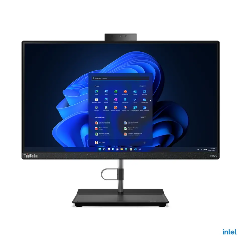 ⁨Lenovo AIO ThinkCentre neo 30a 22 i5-12450H 21.5" FHD IPS 250nits AG 8GB DDR4 3200 SSD512 Intel UHD Graphics DVD W11Pro Raven Black 3Y OnSite⁩ at Wasserman.eu