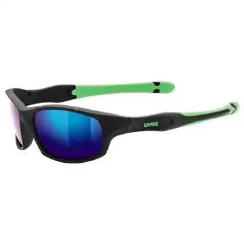⁨Okulary dziecięce Uvex Sportstyle 507 czarny mat zielon⁩ w sklepie Wasserman.eu