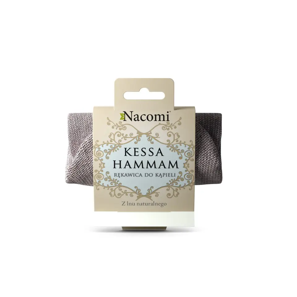 ⁨Nacomi Kessa Hammam natural flax bath glove⁩ at Wasserman.eu