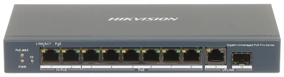 SWITCH POE DS-3E0510HP-E 8-PORTOWY SFP Hikvision w sklepie Wasserman.eu