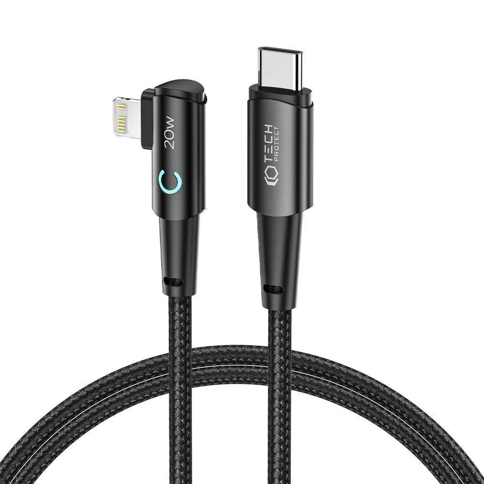 ⁨Kabel PD 20W 3A 1m USB-C - Lightning Tech-Protect Ultraboost ”L” szary⁩ w sklepie Wasserman.eu