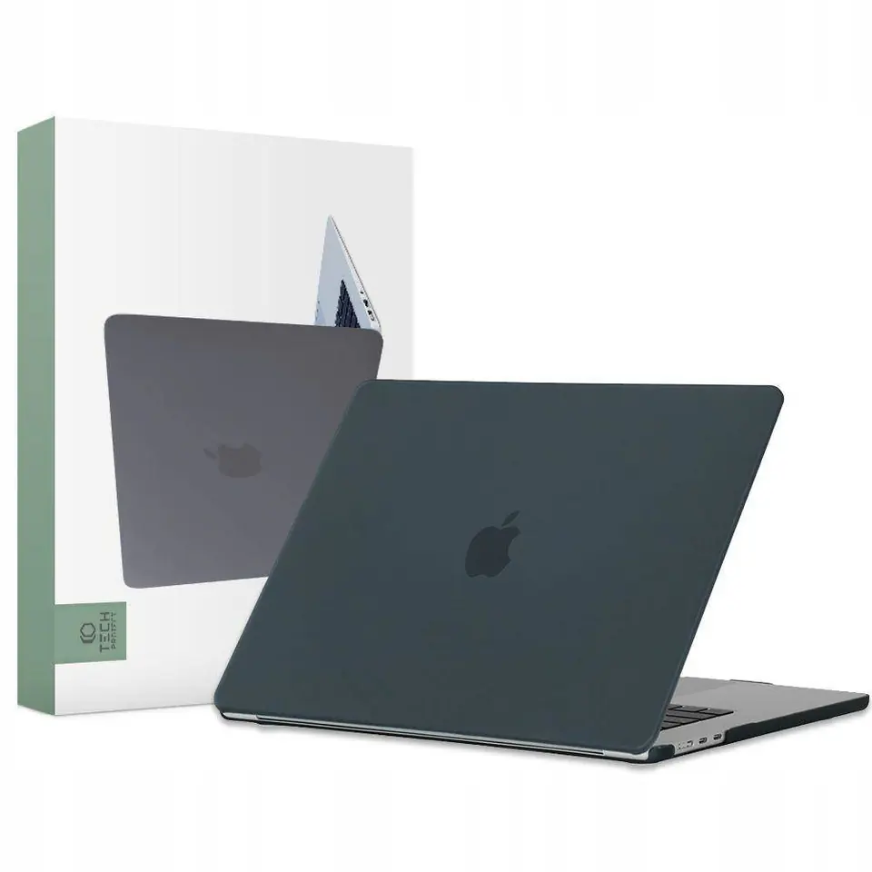 ⁨Etui APPLE MACBOOK Air 15.3 2023 Tech-Protect SmartShell Matte czarne⁩ w sklepie Wasserman.eu