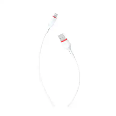 ⁨Kabel 2.4A 1m USB - Lightning XO NB-P171 biały⁩ w sklepie Wasserman.eu