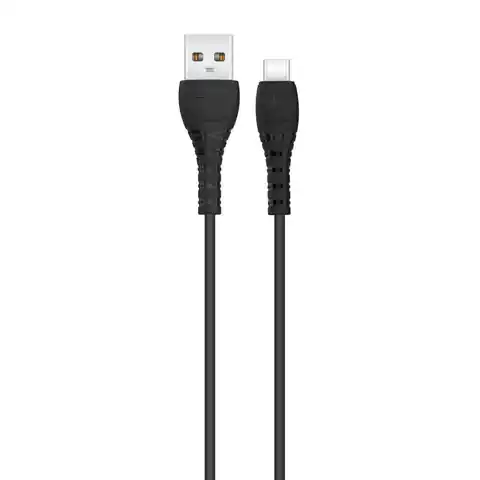 ⁨Kabel 3A 1m USB - USB-C XO NB-Q165 czarny⁩ w sklepie Wasserman.eu