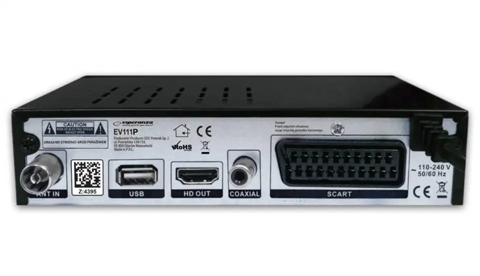 ⁨Tuner cyfrowy DVB-T2 H.265/HEVC Esperanza⁩ w sklepie Wasserman.eu