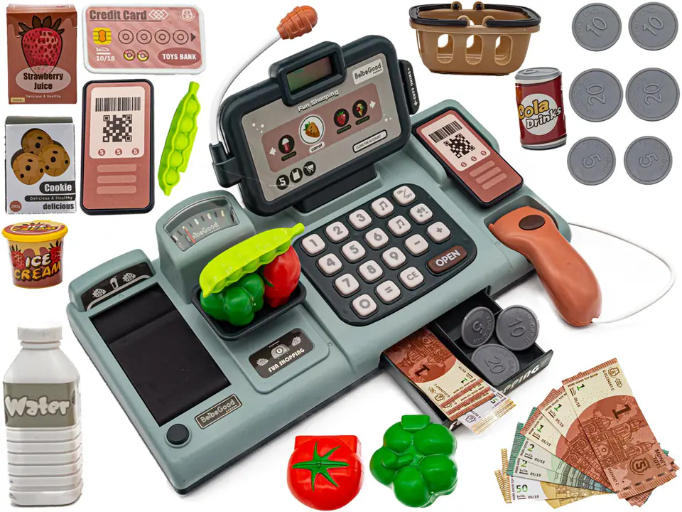 ⁨Educational shop cash register - microphone, scale, basket, accessories⁩ at Wasserman.eu