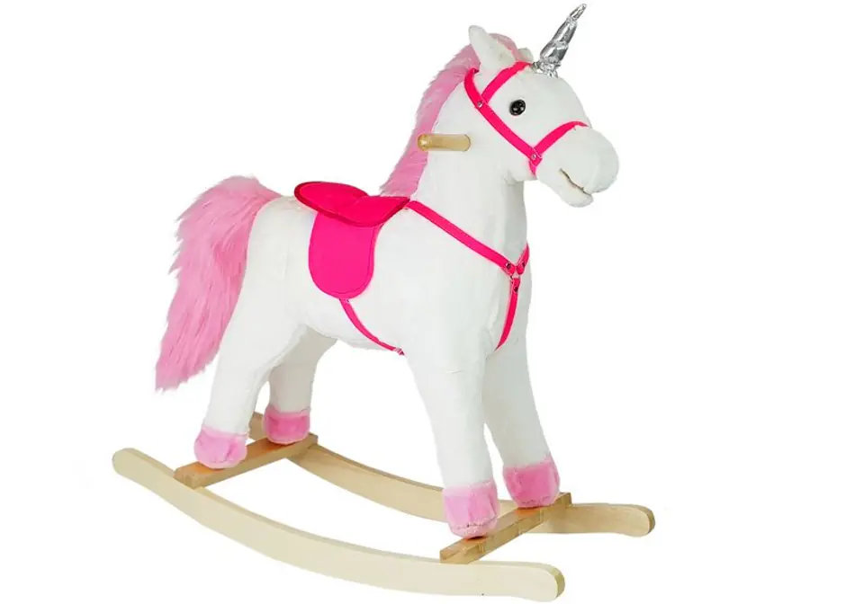 ⁨Rocking Horse Unicorn White 74cm 2252 Lean Toys⁩ at Wasserman.eu