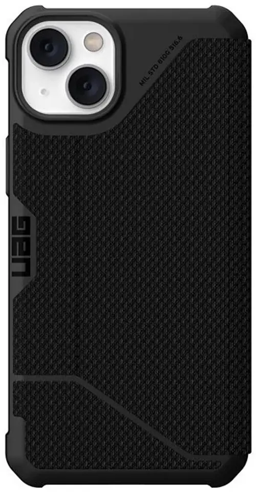 ⁨UAG Metropolis - obudowa ochronna z klapką do iPhone 14 Plus (kevlar-black)⁩ w sklepie Wasserman.eu