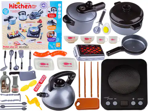 ⁨SILVER Kitchen Cooking Set, Pot, Kettle, Frying Pan, Accessories⁩ at Wasserman.eu