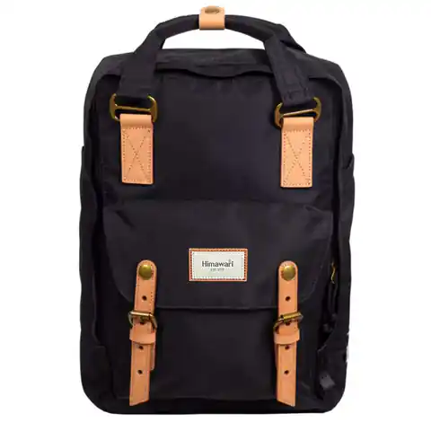 ⁨Plecak Himawari torba na laptopa 14.1 pojemny wodoodporny Uniwersalny 17l Travel Backpack Vintage Czarno-brązowy⁩ w sklepie Wasserman.eu
