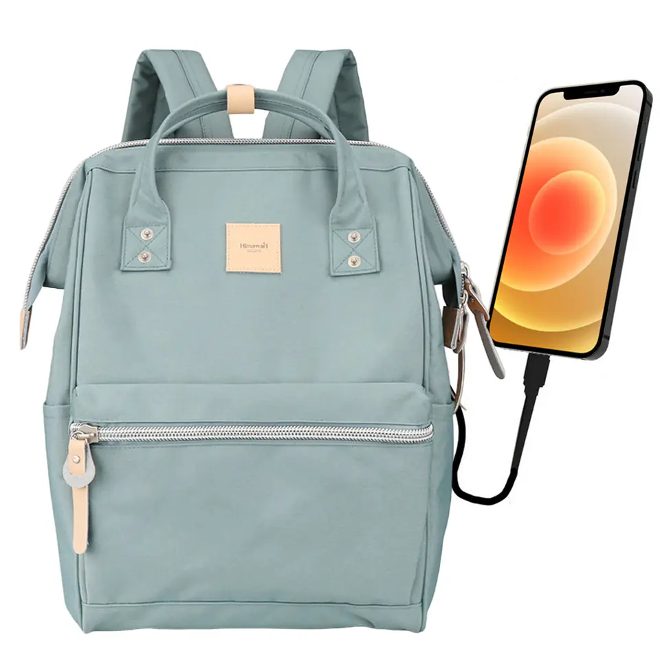 ⁨Plecak Himawari torba na laptopa 13.3 + USB pojemny wodoodporny A4 Uniwersalny 19L Travel Backpack Vintage Zielony⁩ w sklepie Wasserman.eu