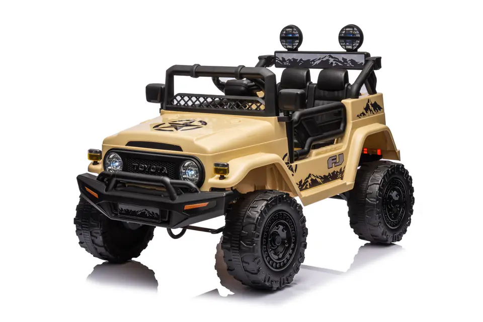 ⁨Toyota FJ Cruiser dla dzieci Beżowy + Pilot + Napęd 4x4 + Audio LED + EVA + Wolny Start⁩ w sklepie Wasserman.eu