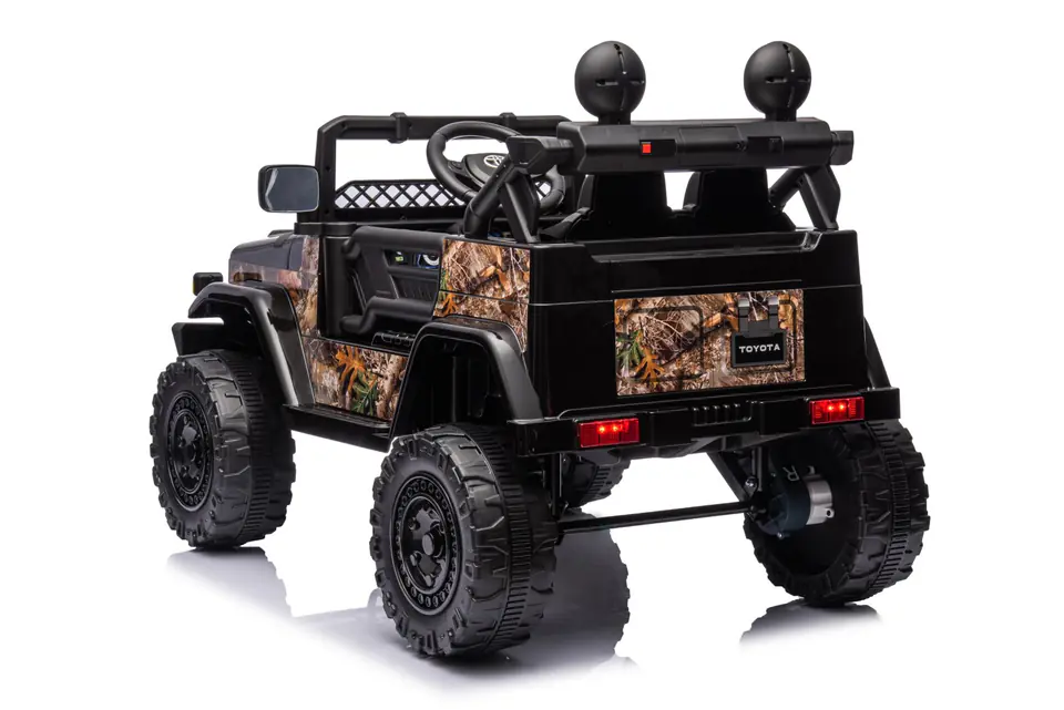 Toyota FJ Cruiser dla dzieci Czarny Liście + Pilot + Napęd 4x4 + Audio LED + EVA + Wolny Start w sklepie Wasserman.eu