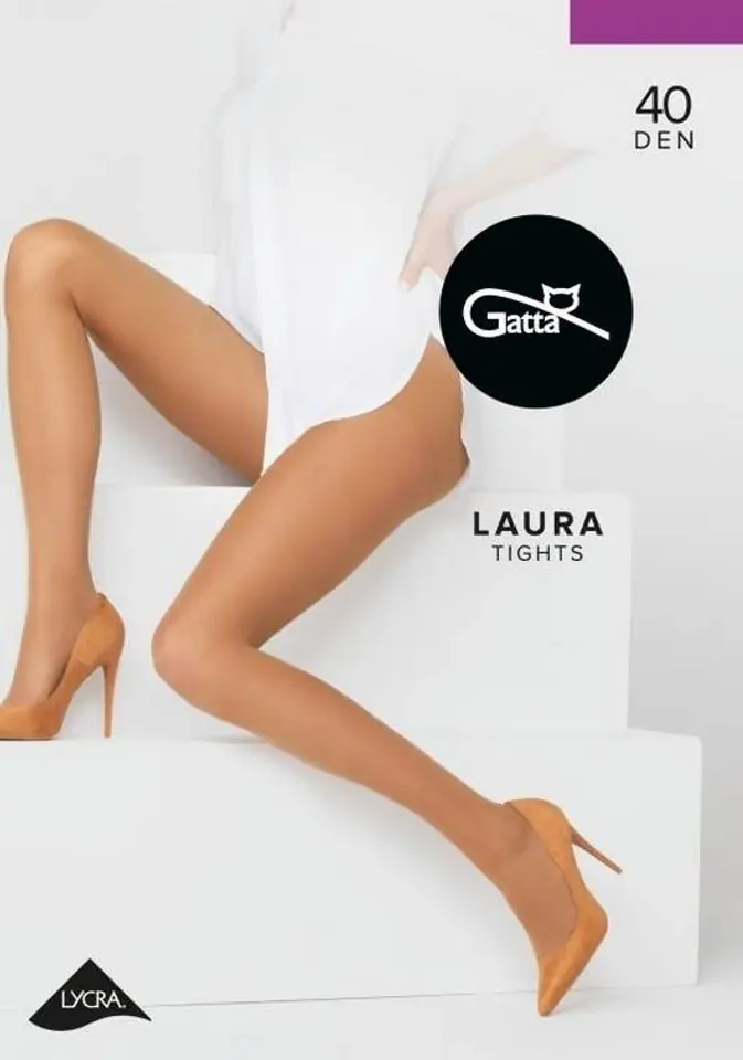 ⁨TIGHTS GATTA LAURA 40 den 2- (Tanned colour, Size 4)⁩ at Wasserman.eu