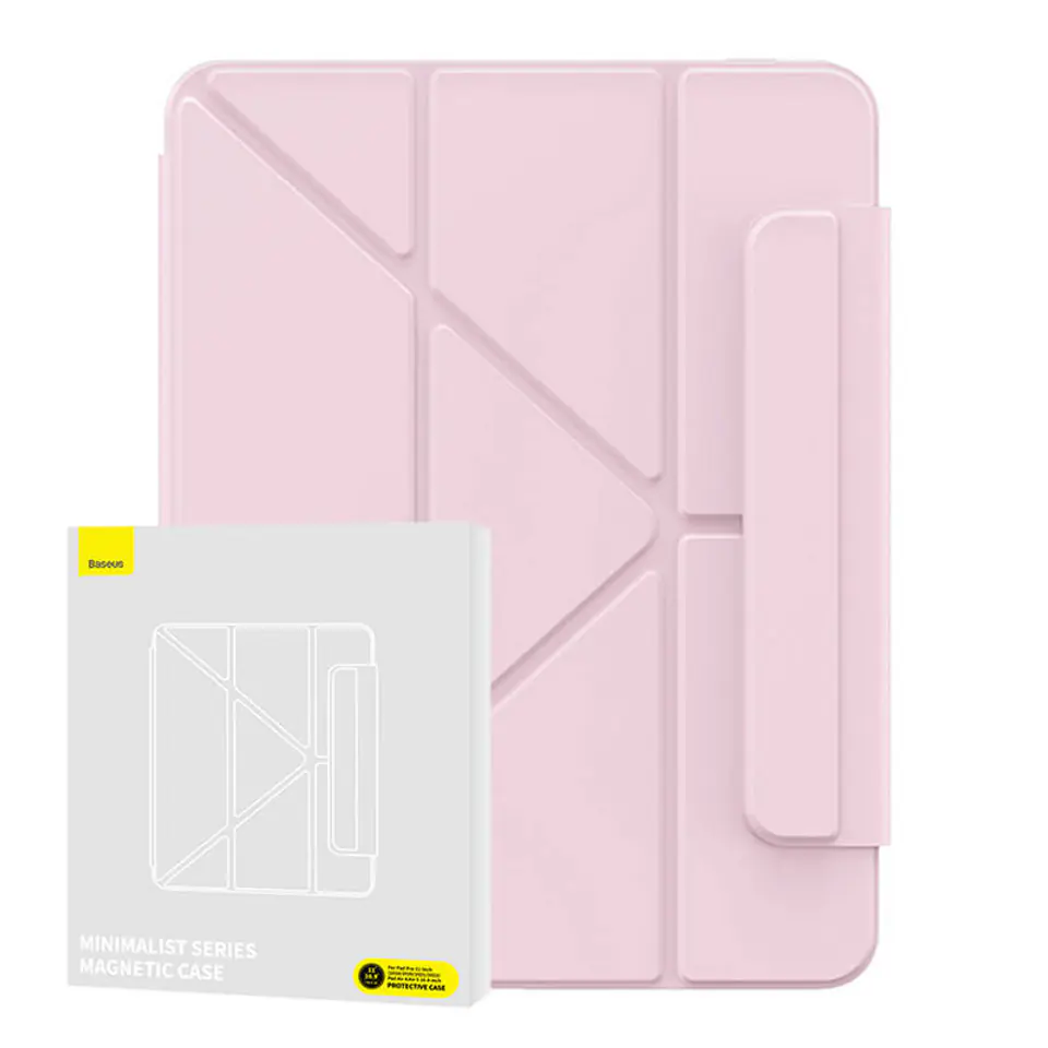 ⁨Etui magnetyczne Baseus Minimalist do Pad Air4/Air5 10.9″/Pad Pro 11″ (różowy)⁩ w sklepie Wasserman.eu