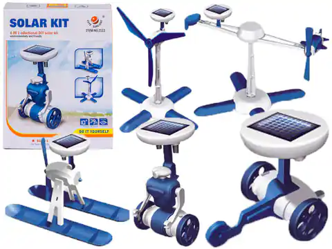 ⁨Solar robots 6in1 - Solar Kit - windmill, helicopter, car, robot⁩ at Wasserman.eu