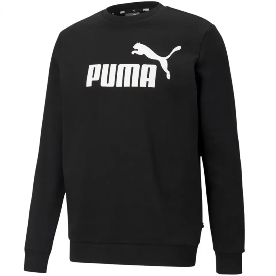 ⁨Bluza męska Puma ESS Big Logo Crew FL czarna 586678 01 M⁩ at Wasserman.eu