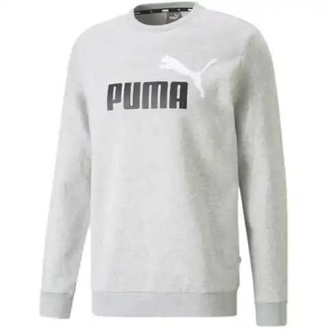 ⁨Bluza Puma ESS+ 2 Col Big Logo Crew FL M 586762 (kolor Szary/Srebrny, rozmiar 2XL)⁩ w sklepie Wasserman.eu