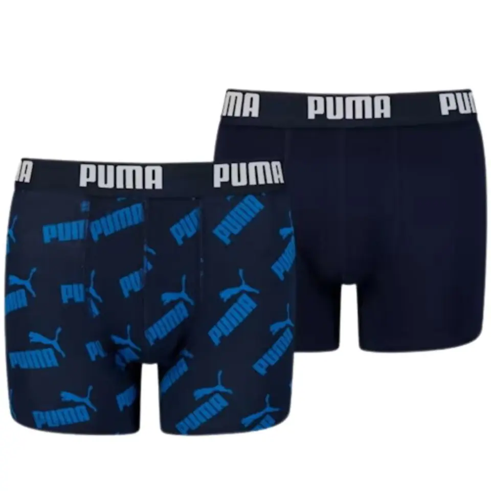 ⁨Bokserki Puma Basic Boxer Jr 935526 (kolor Czarny. Granatowy, rozmiar 128cm)⁩ w sklepie Wasserman.eu