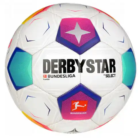 ⁨Piłka Select DerbyStar Bundesliga 2023 Player Special (kolor Biały. Wielokolorowy, rozmiar 5)⁩ w sklepie Wasserman.eu