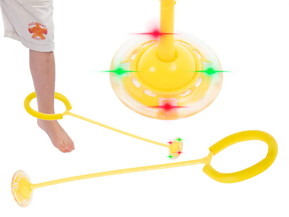 ⁨Hula hop for leg skipping rope ball glowing LED yellow⁩ at Wasserman.eu