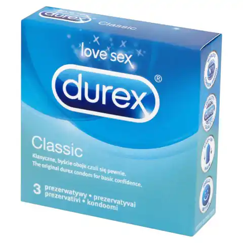 ⁨Durex Prezerwatywy Clasic 3 szt⁩ w sklepie Wasserman.eu