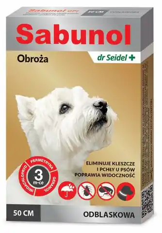 ⁨Sabunol GPI Obroża przeciw pchłom dla psa odblaskowa 50cm⁩ w sklepie Wasserman.eu