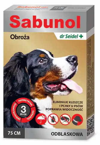 ⁨Sabunol GPI Obroża przeciw pchłom dla psa odblaskowa 75cm⁩ w sklepie Wasserman.eu