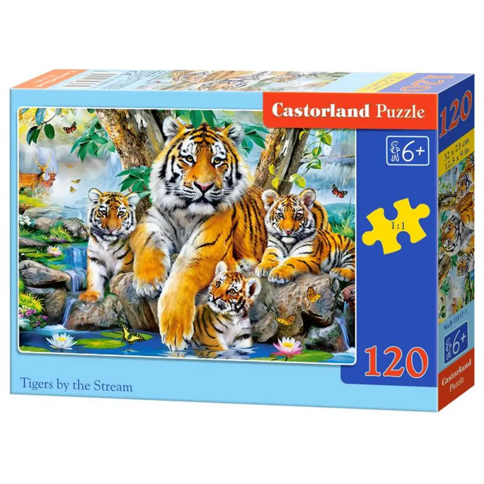 ⁨Puzzle 120el. tigers by stream⁩ w sklepie Wasserman.eu