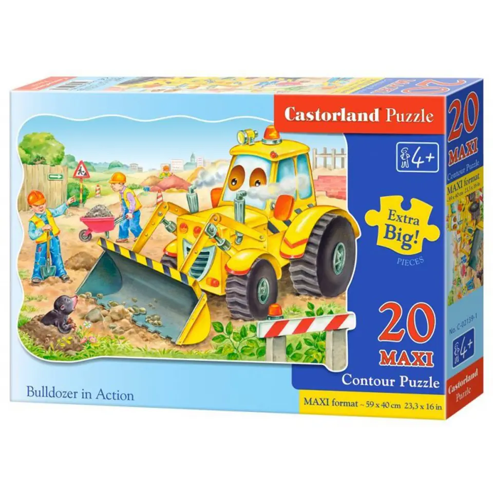 ⁨Puzzle 20el.maxi bulldozer⁩ w sklepie Wasserman.eu