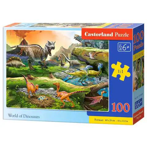 ⁨Puzzle 100 world of dinosaurs⁩ w sklepie Wasserman.eu