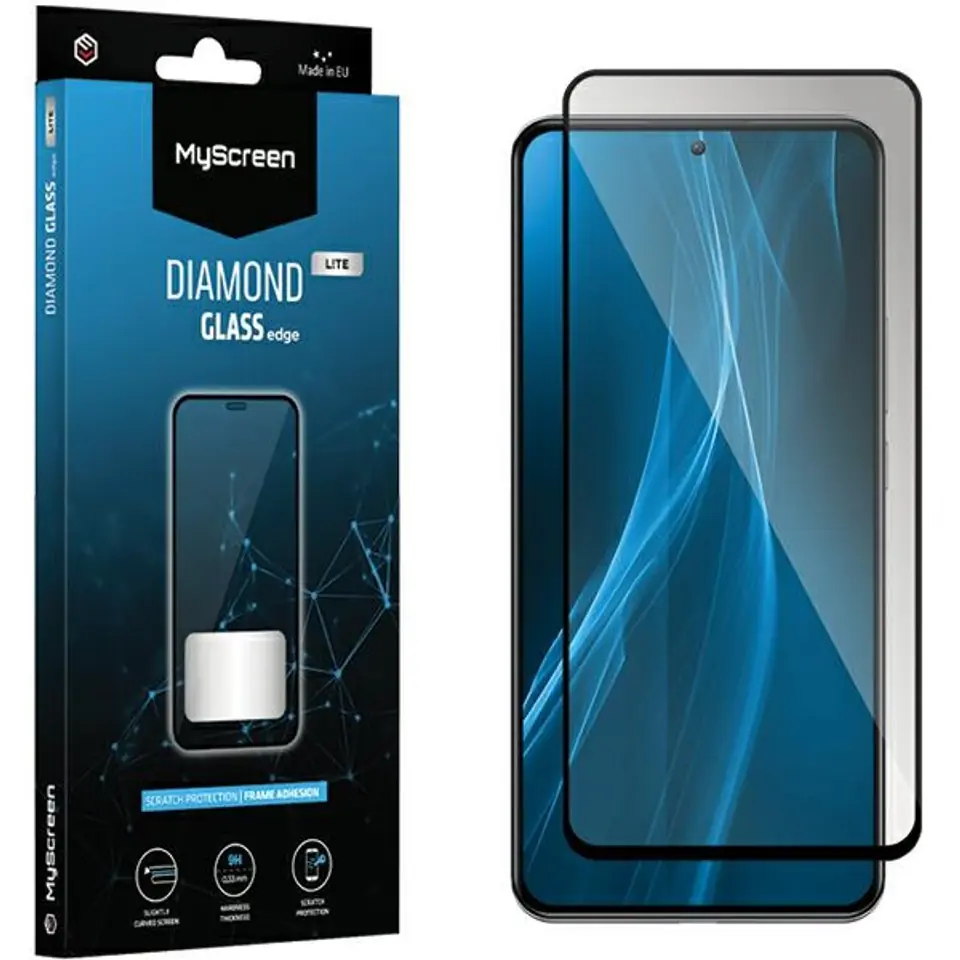⁨MS Diamond Glass Edge Lite FG Sam Xcover7 czarny/black Full Glue⁩ w sklepie Wasserman.eu