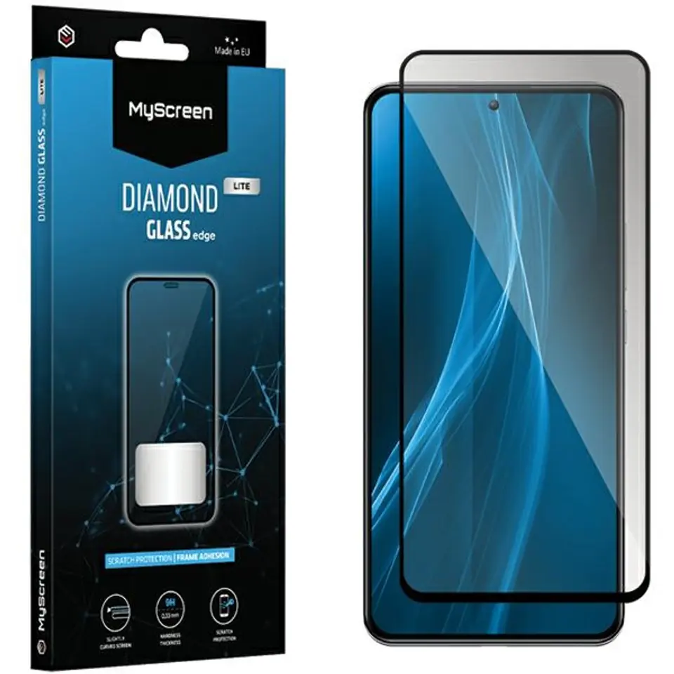 ⁨MS Diamond Glass Edge Lite GF Xiaomi Poco F5 Pro czarny/black Full Glue⁩ w sklepie Wasserman.eu
