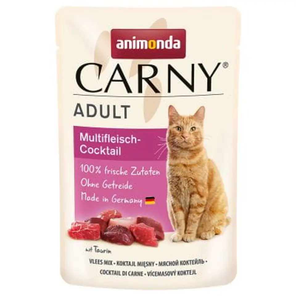 ⁨ANIMONDA Carny Adult saszetka z koktajlem drobiowym 85g⁩ w sklepie Wasserman.eu