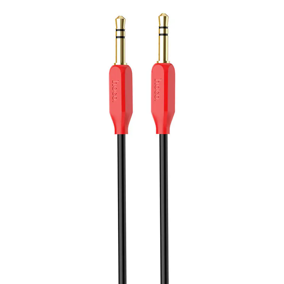 ⁨Kabel AUX 1m minijack 3,5mm - minijack 3,5mm Hoco UPA11 czerwony⁩ w sklepie Wasserman.eu