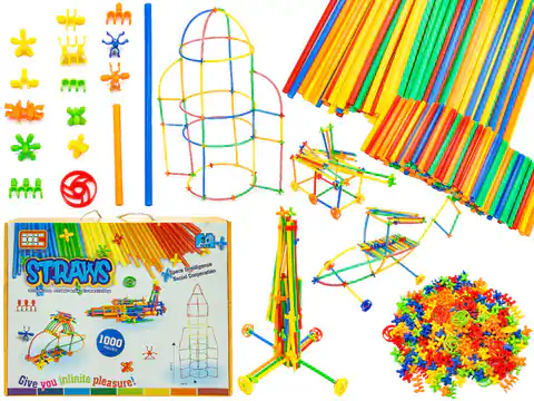 ⁨Construction Straws, Educational Blocks, Sticks 1000 Pieces⁩ at Wasserman.eu