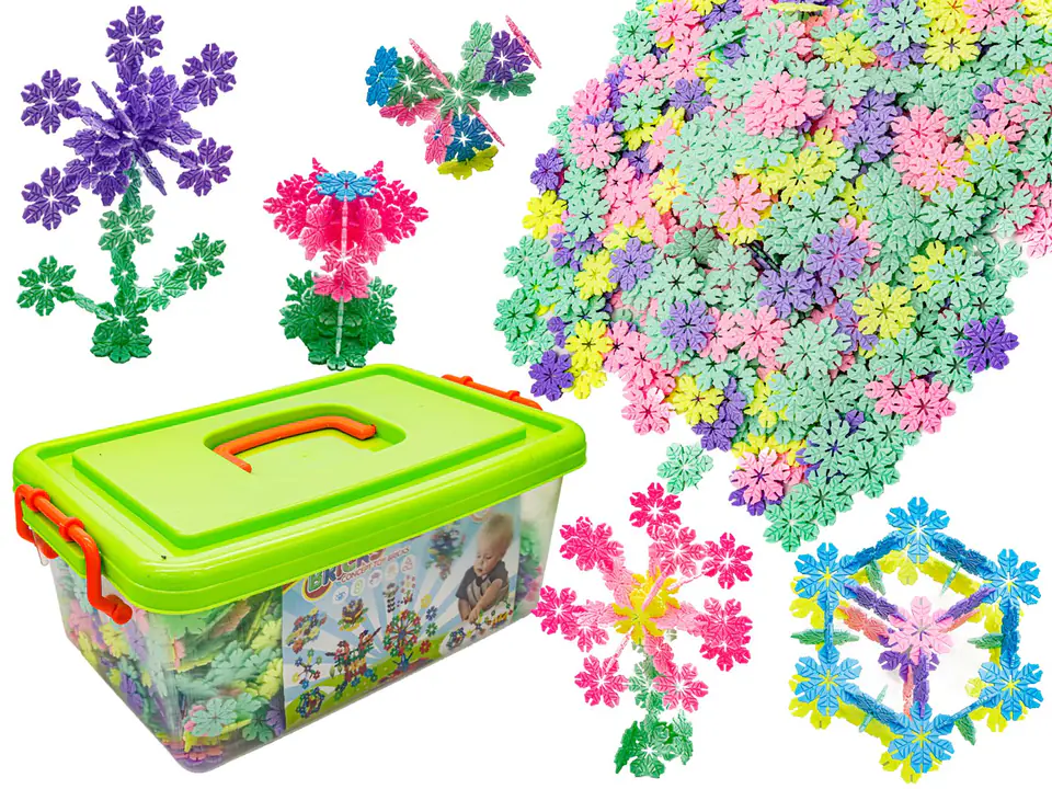 ⁨Construction Blocks, Velcro, Creative Kneecaps Caps Snowflakes approx. 2500 Pieces 3,1CM⁩ at Wasserman.eu