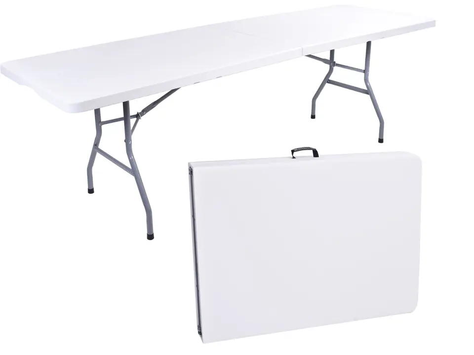 ⁨Stół cateringowy IMPRO składany w walizkę 240 cm biały⁩ w sklepie Wasserman.eu