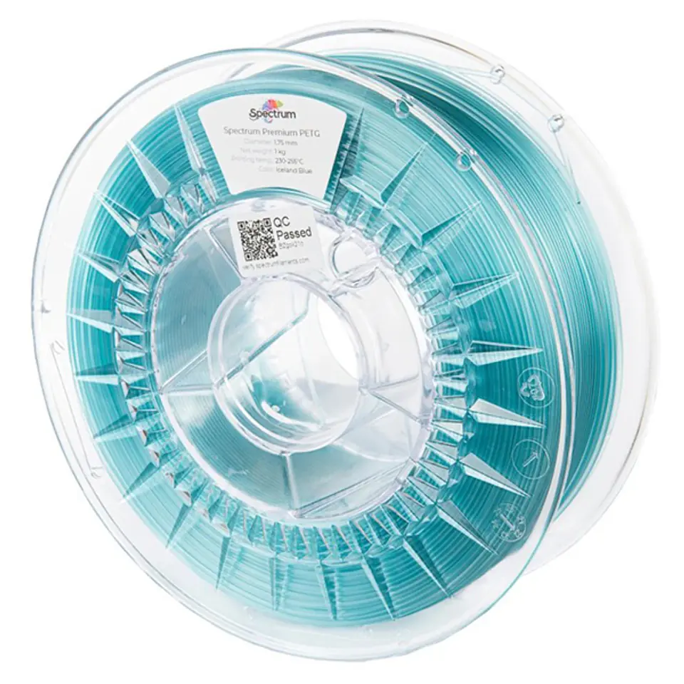 ⁨Spectrum 3D filament, Premium PET-G, 1,75mm, 1000g, 80733, iceland blue⁩ w sklepie Wasserman.eu