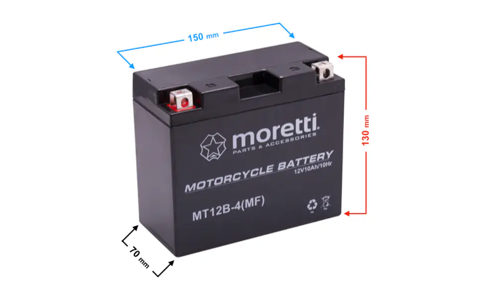 ⁨Akumulator Moretti AGM (Gel) MT12B⁩ w sklepie Wasserman.eu