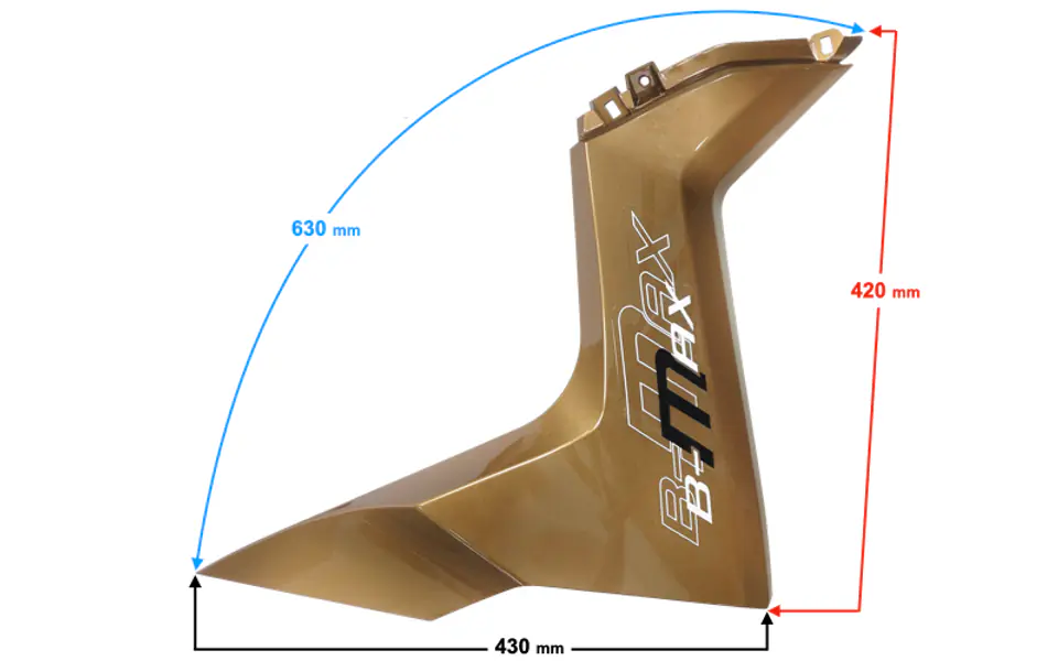 ⁨Obudowa przednia lewa złota do skutera B-Max⁩ w sklepie Wasserman.eu