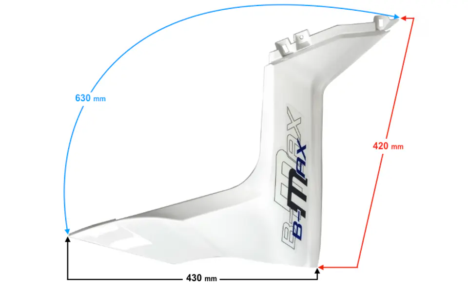 ⁨Obudowa przednia lewa biała do skutera B-Max⁩ w sklepie Wasserman.eu