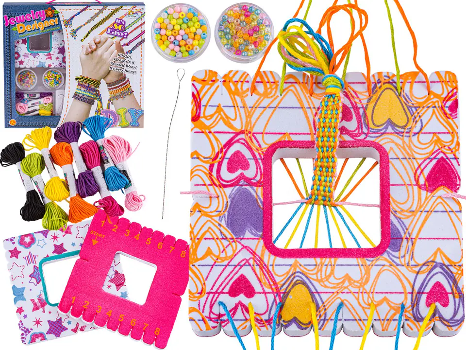 ⁨Set for creating jewelry, bracelets, beads, threads + accessories⁩ at Wasserman.eu