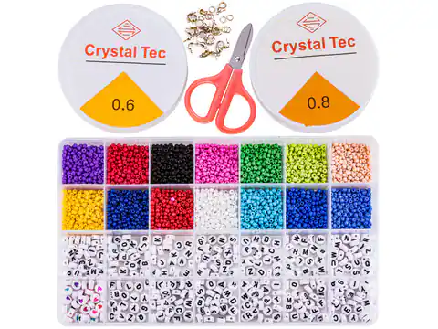 ⁨Beads Set for creating making bracelets, jewelry, necklaces⁩ at Wasserman.eu